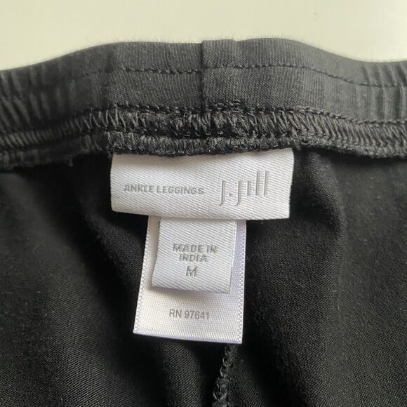 J Jill Leggings Size Medium Black Ankle Stretch Minimalist - Picture 6 of 7